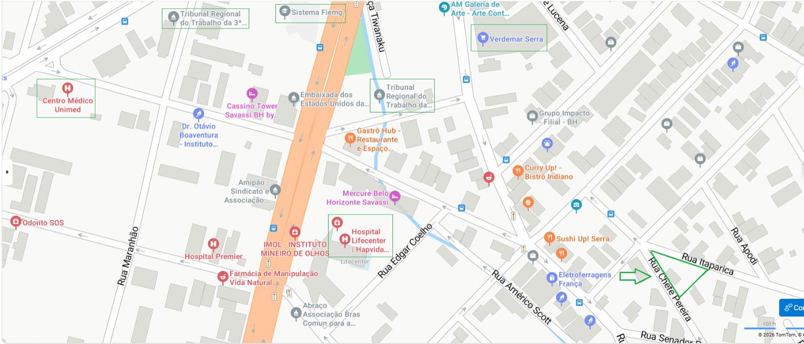 Localização, Rua Chefe Pereira esquina com Rua Itaparica